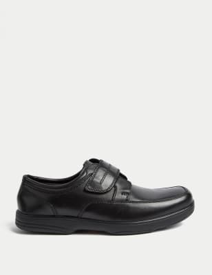 M&s mens best sale black leather shoes