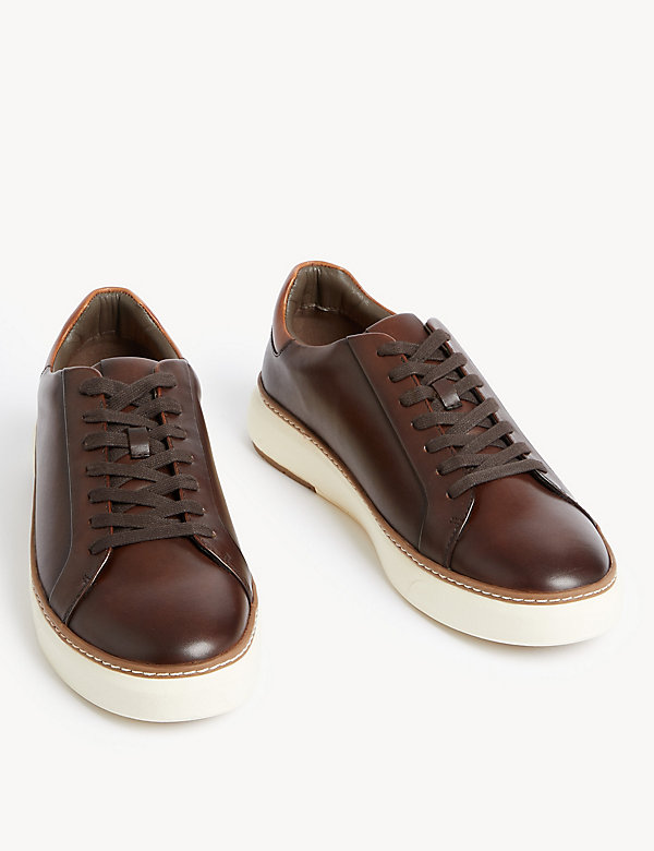 Airflex™ Leather Lace Up Trainers - LK