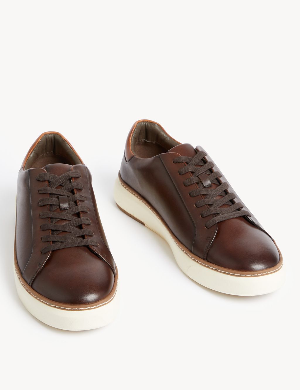 Airflex™ Leather Lace Up Trainers image 2