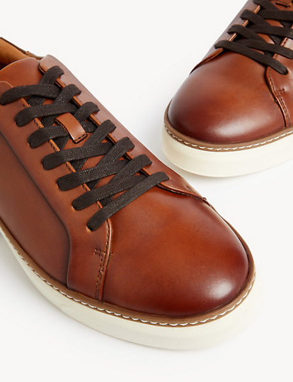 Airflex™ Leather Lace Up Trainers