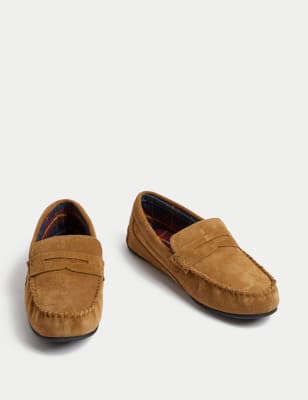 Suede Slippers with Freshfeet