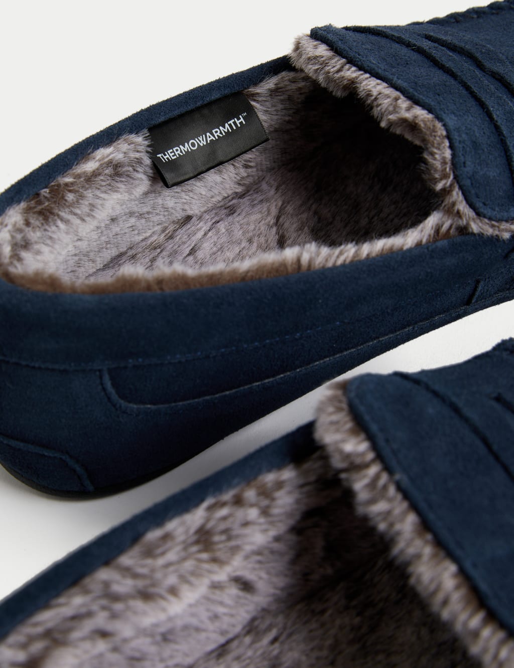 mens navy slippers