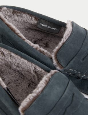 Suede Slippers with Freshfeet