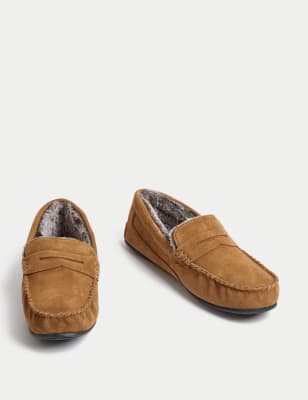 mens moccasin slippers marks and spencer