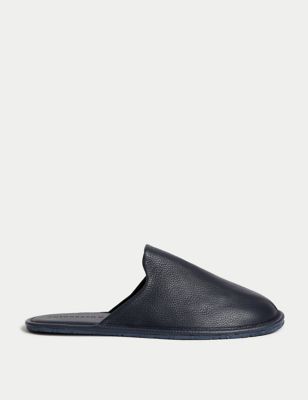 Leather Mule Slippers with Freshfeet™ - LT