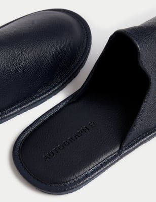 Leather Mule Slippers with Freshfeet