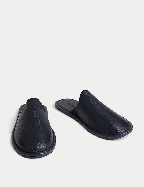 Leather Mule Slippers with Freshfeet™ - PK