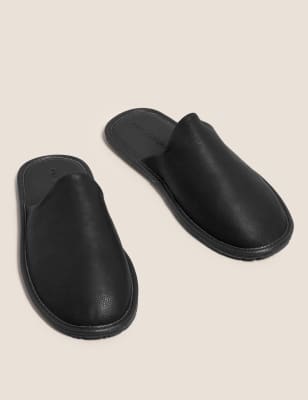 Mens slip on sales mule slippers