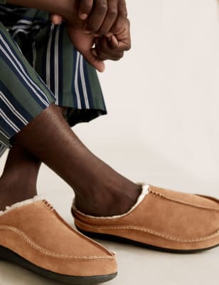 marks and spencer suede slippers