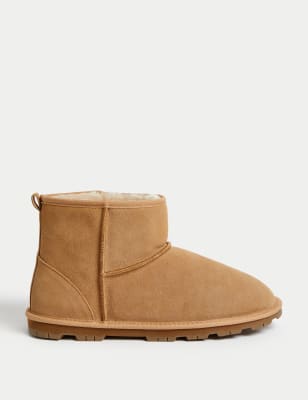 Suede Slipper Boots | M&S Dubai