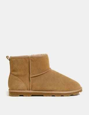 Faux suede 2024 slipper boots