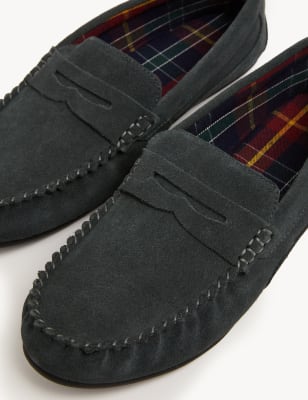 Mens moccasin slippers marks best sale and spencer