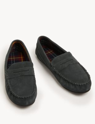 Suede Moccasin Slippers