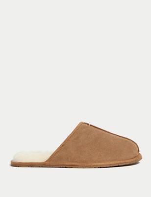 Autograph Mens Suede Mule Slippers with Freshfeettm - 7 - Tan, Tan,Navy,Sage