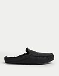 Leather Moccasin Mule Slippers with Freshfeet™