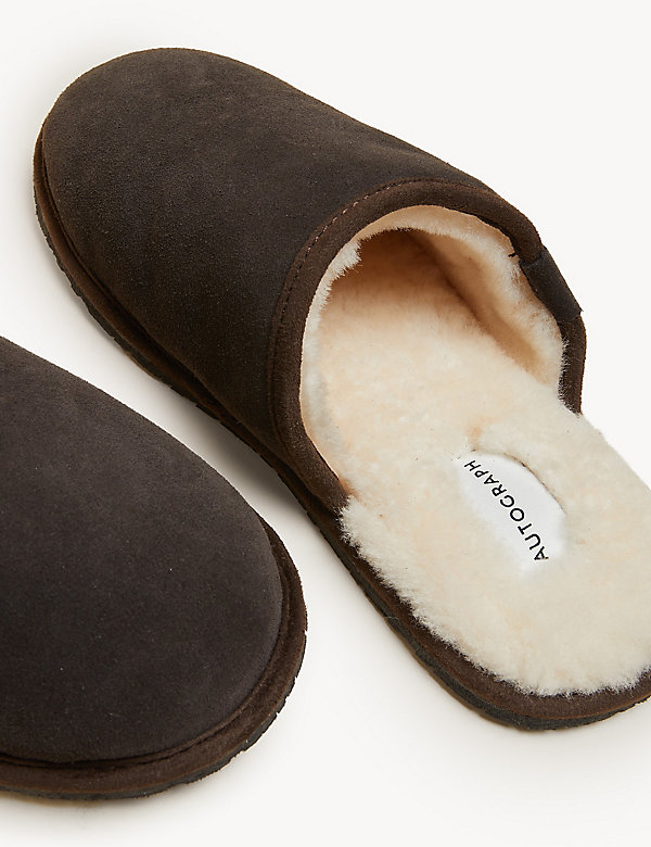 Suede Mule Slippers with Freshfeet™ - BN