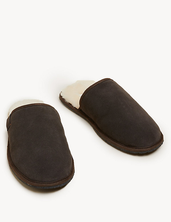 Suede Mule Slippers with Freshfeet™ - BN