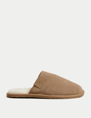 

Mens Autograph Suede Mule Slippers with Freshfeet™ - Tan, Tan