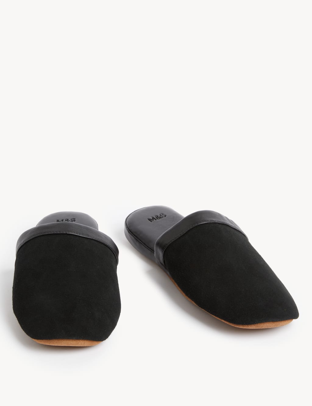 mens mule suede slippers