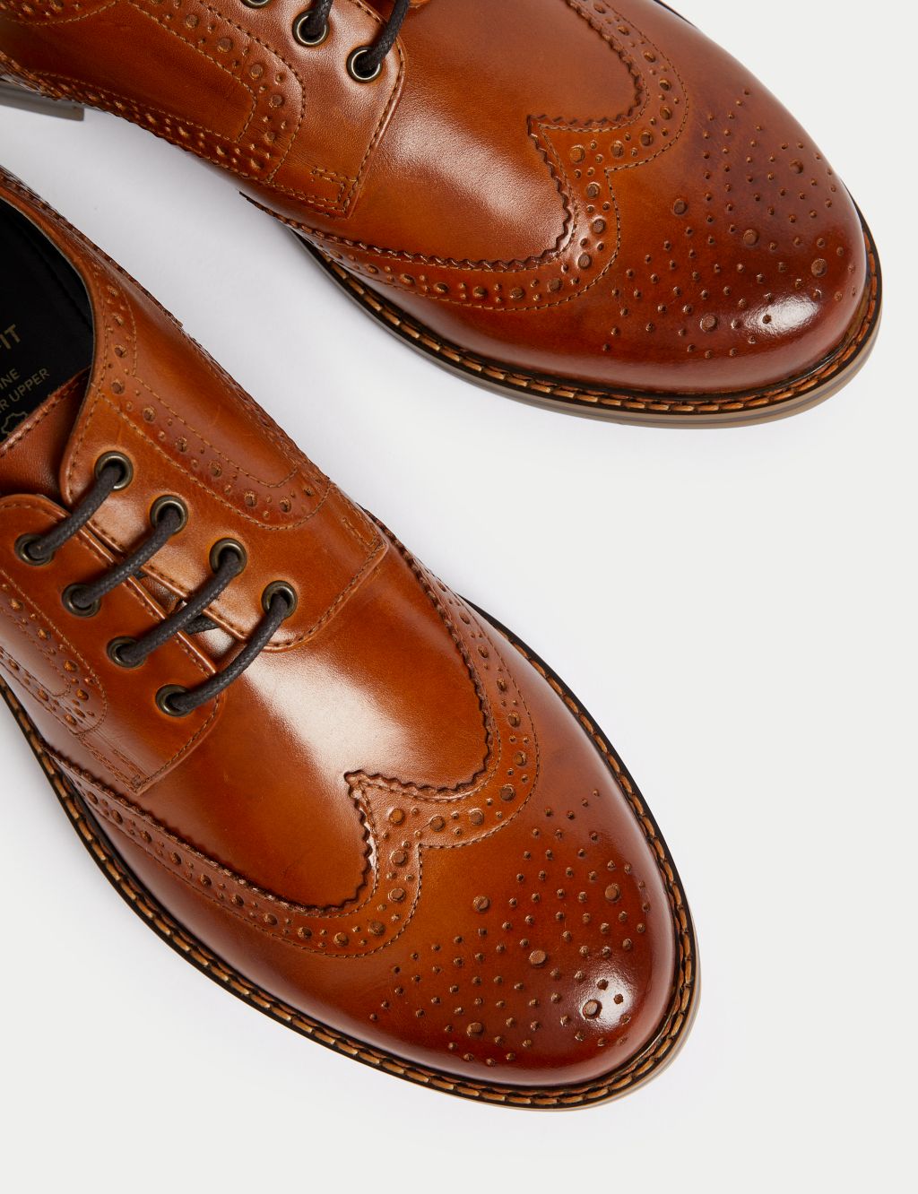 Wide Fit Leather Brogues image 3