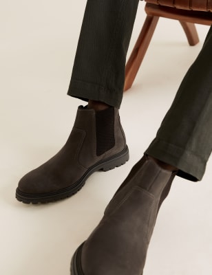 nubuck leather chelsea boots