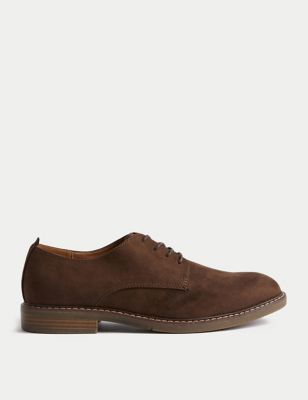 

Mens M&S Collection Suedette Derby Shoes - Brown, Brown