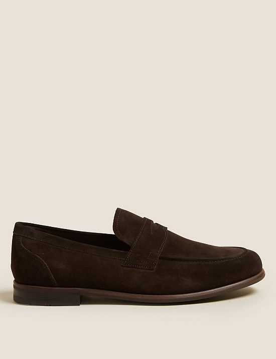 Suede Stain Resistant Slip-On Loafers