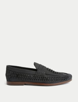 

Mens M&S Collection Leather Loafers - Navy, Navy