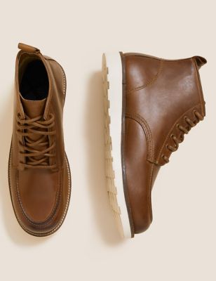 M&S Mens Leather Casual Boots