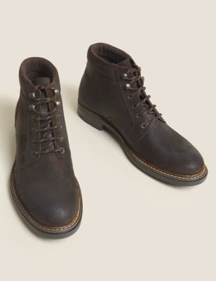 

Mens M&S Collection Leather Casual Boots - Brown, Brown