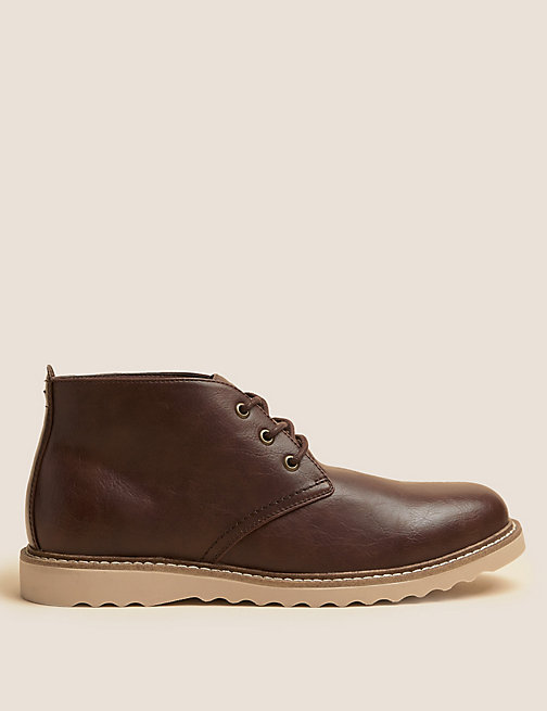 Marks And Spencer Mens M&S Collection Chukka Boots - Tan