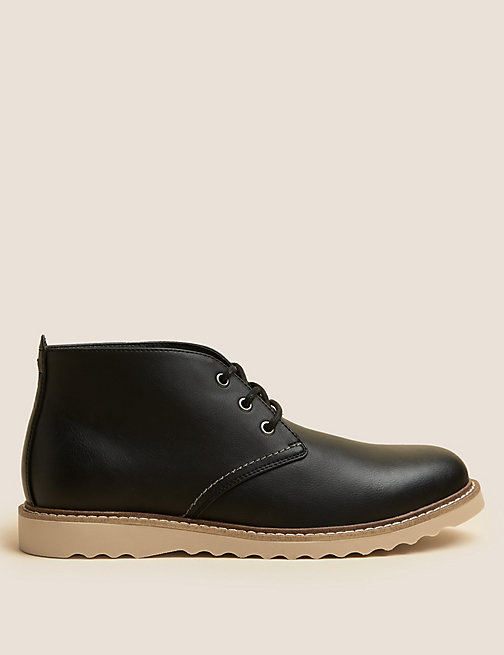 Marks And Spencer Mens M&S Collection Chukka Boots - Black, Black