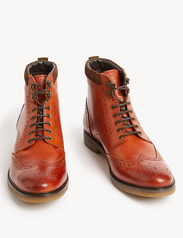 Leather Brogue Boot - AT