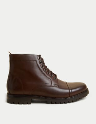 

Mens M&S Originals Barrington Leather Casual Boots - Brown, Brown