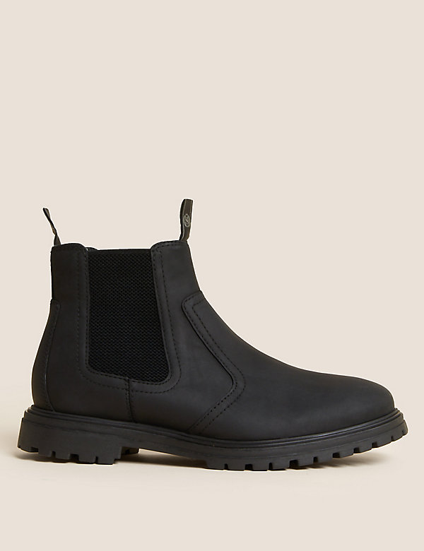 Leather Waterproof Chelsea Boots - NO
