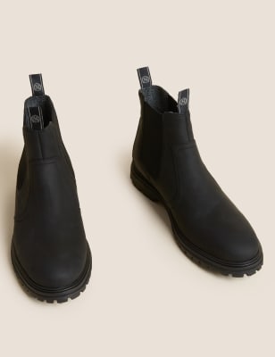 waterproof leather chelsea boots womens