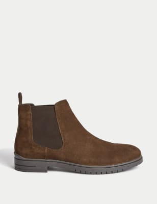 

Mens M&S Collection Airflex™ Suede Chelsea Boots - Dark Brown, Dark Brown