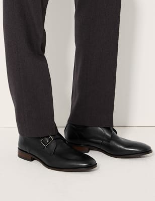 Derbys en cuir avec bride