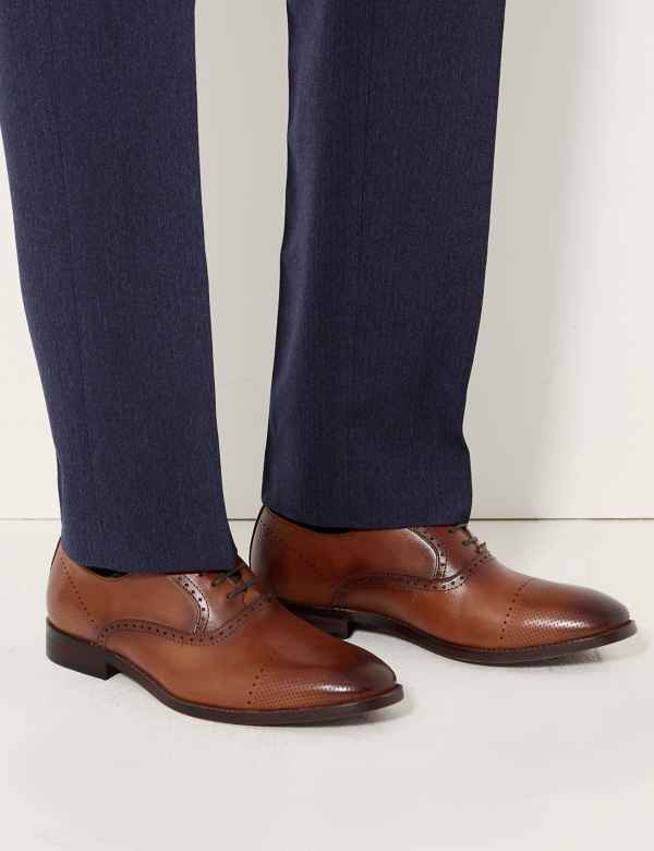Leather Lace-up Oxford Shoes
