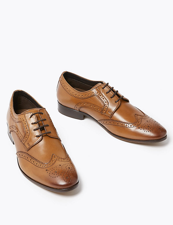 Wide Fit Leather Brogues - MK