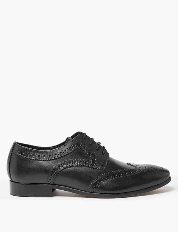 Wide Fit Leather Brogues