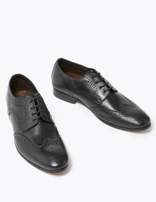 M&S Mens Wide Fit Leather Brogues
