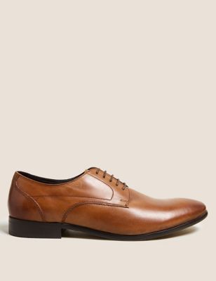 

Mens M&S Collection Leather Almond Toe Derby Shoes - Chestnut, Chestnut