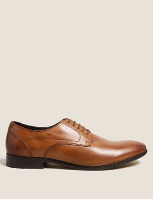 

Mens M&S Collection Leather Almond Toe Derby Shoes - Chestnut, Chestnut