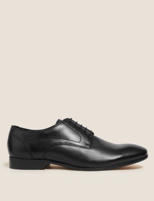  Derbys en cuir à bout en amande - Black