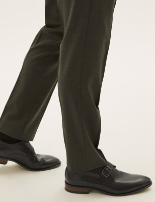 

Mens M&S Collection Leather Monk Strap Shoes - Black, Black