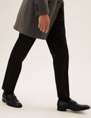 

M&S Collection Mocasines de piel sin cordonesMens - Black, Black