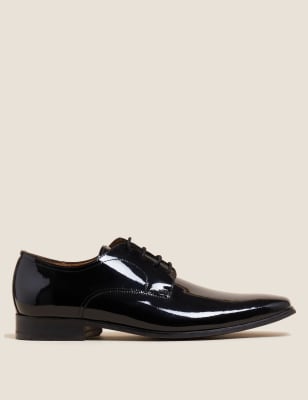 

Mens M&S Collection Derby-Lederschuhe - Black High Shine, Black High Shine