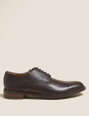 

Mens M&S Collection Leather Derby Shoes - Dark Brown, Dark Brown
