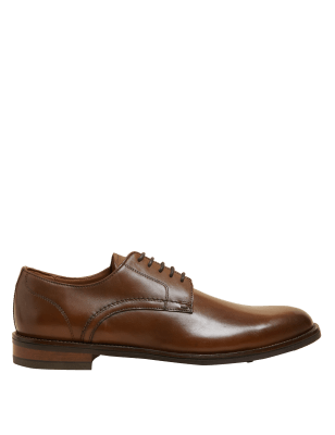 

Mens M&S Collection Leather Derby Shoes - Tan, Tan